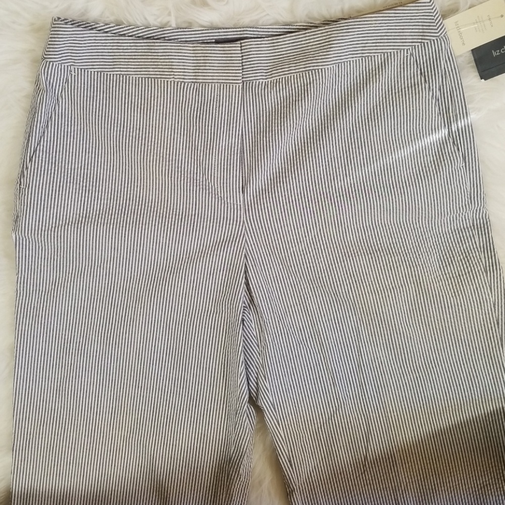Liz Claiborne Striped Straight Leg Pants. Size 12 - Picture 3 of 8